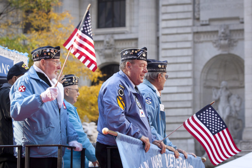 Veterans in a parade in Laguna Hills, California.